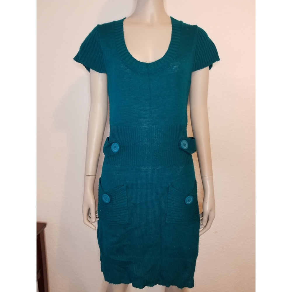 She's Cool Knit Short Sleeve Sweater Dress